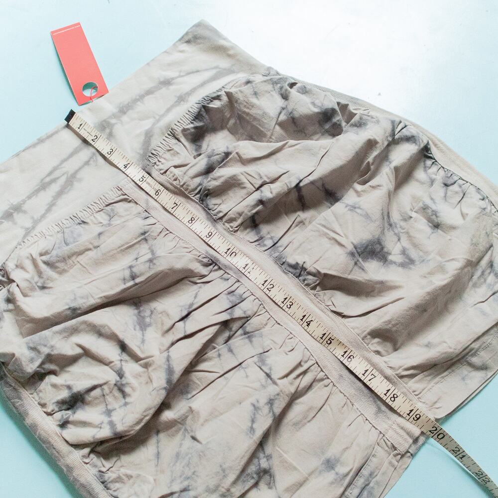 NEW XCVI Wearables Trace Gray Black Dye High Rise Skirt Size Large 2000s Mini - Picture 6 of 6